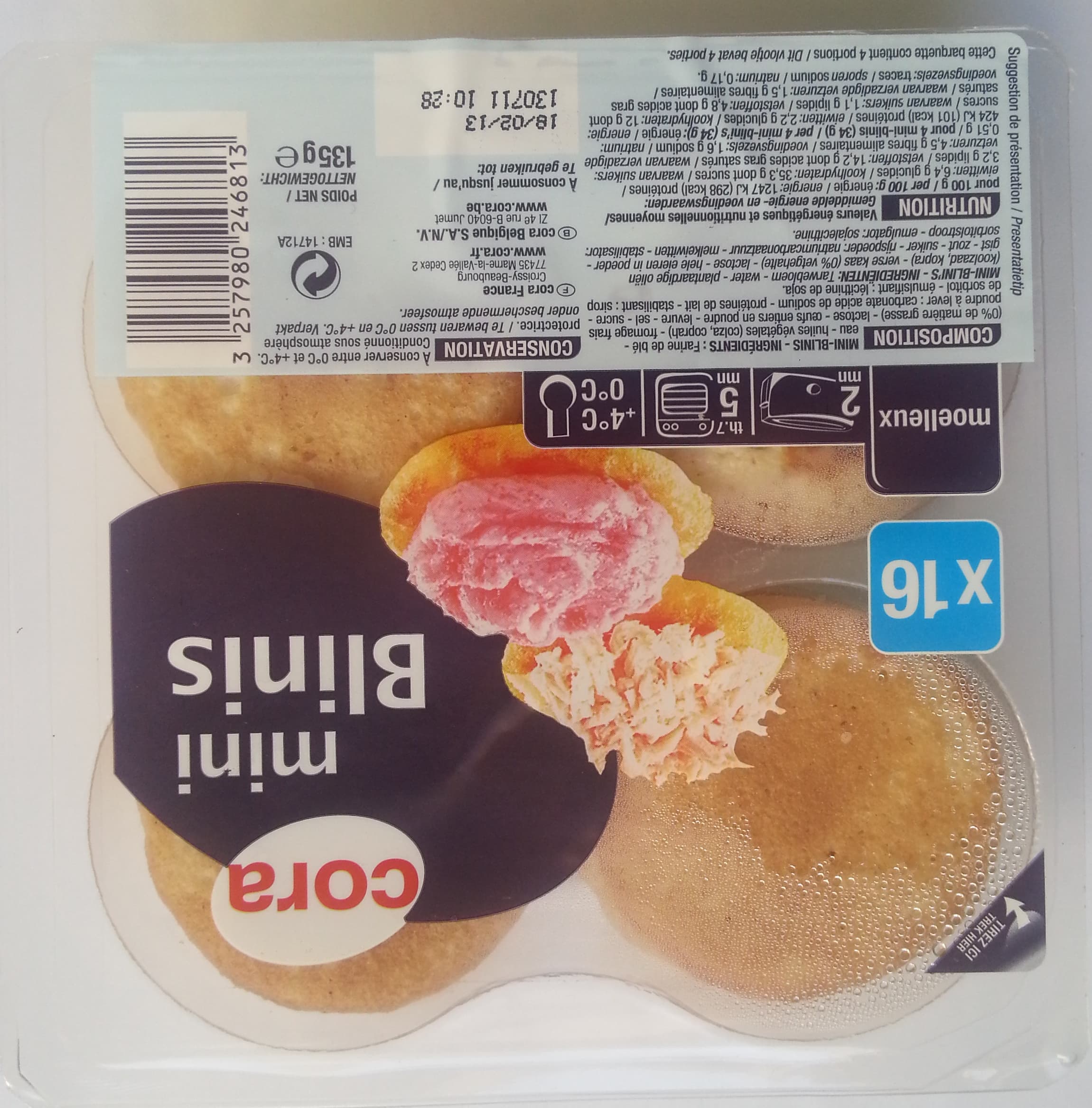 Cora mini Blinis (x 16) packshot