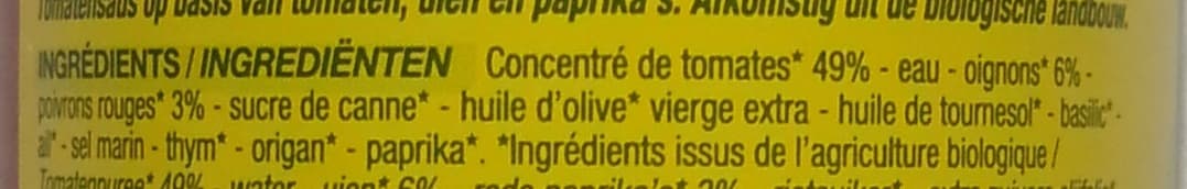 Nature Bio Sauce tomate provençale packshot