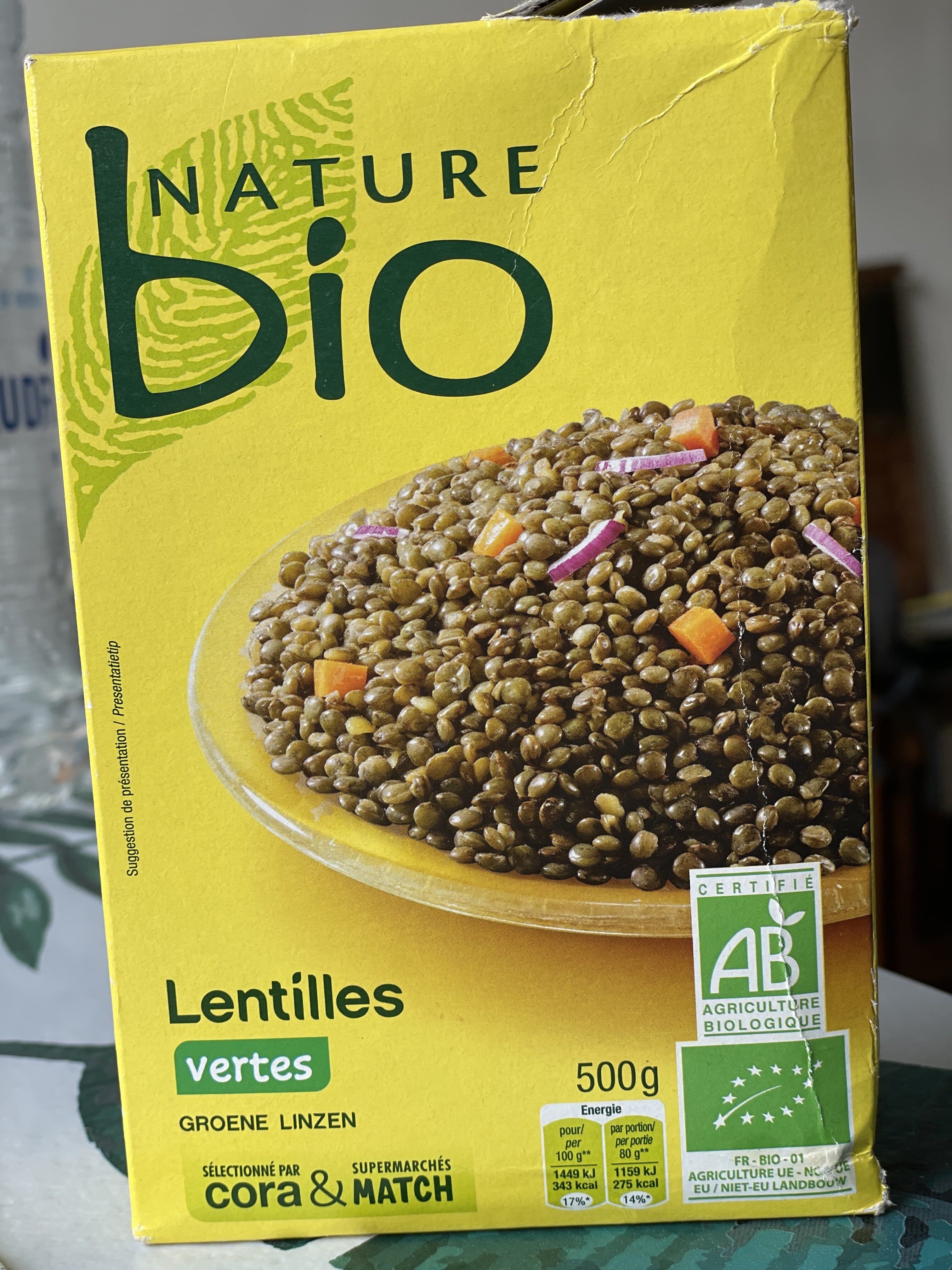 Nature Bio Lentilles vertes packshot