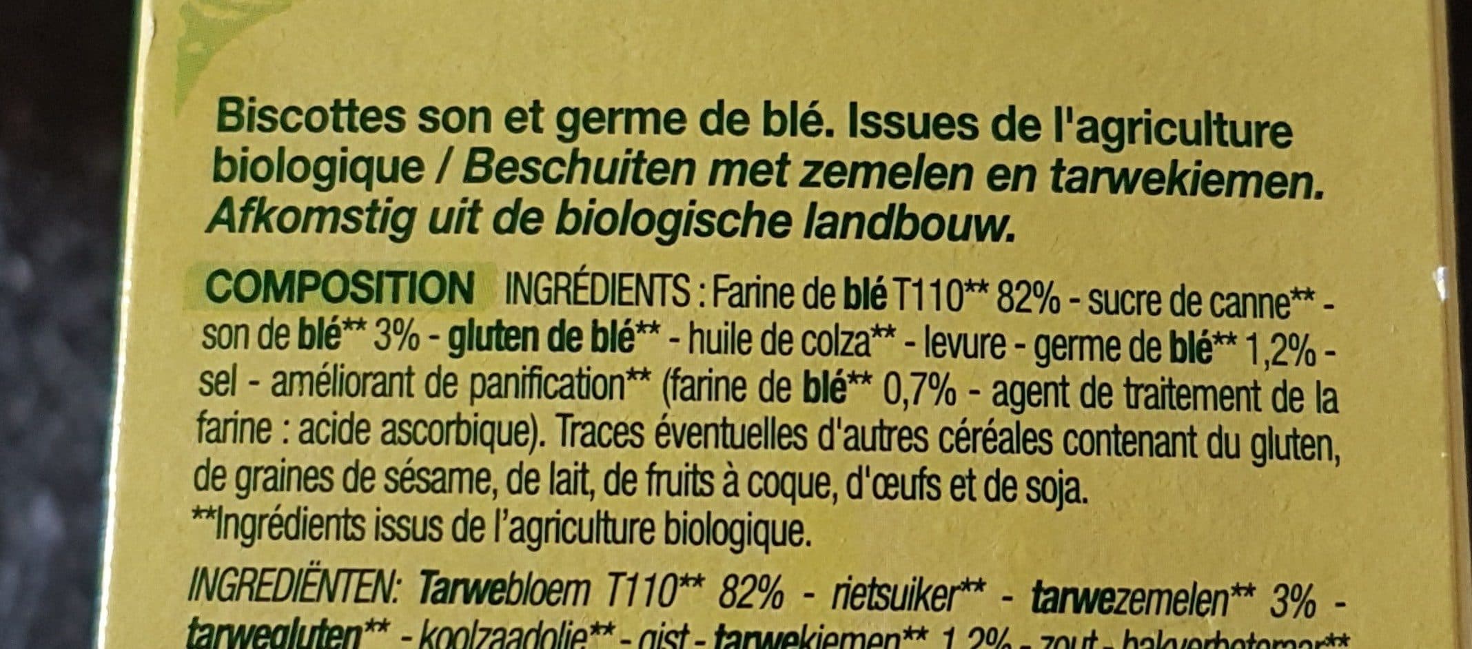 Cora Biscottes son et germe de blé packshot