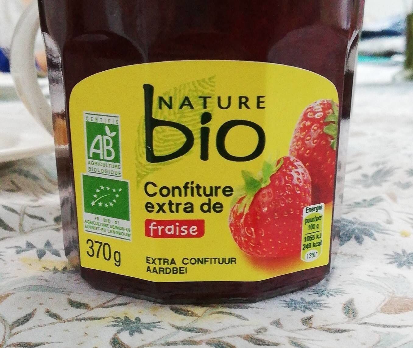 Nature bio Confiture extra de fraise packshot