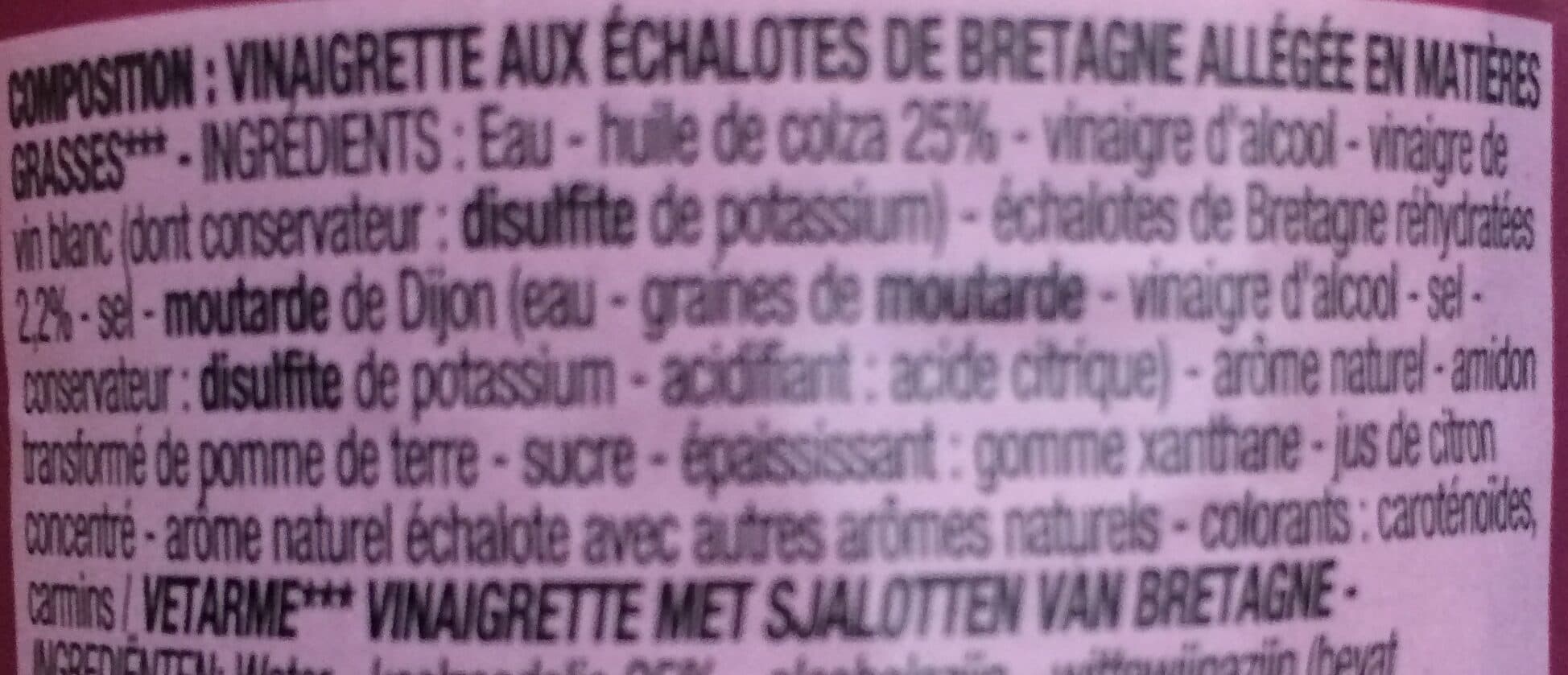 Cora Vinaigrette Aux échalotes packshot