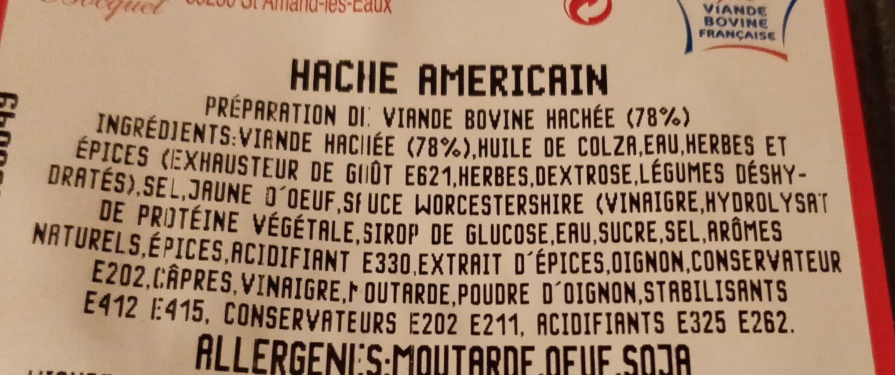 Laurent Bocquet Haché américain packshot