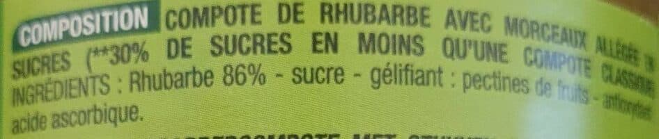 Open Food Facts Compote Rhubarbe Morceaux packshot