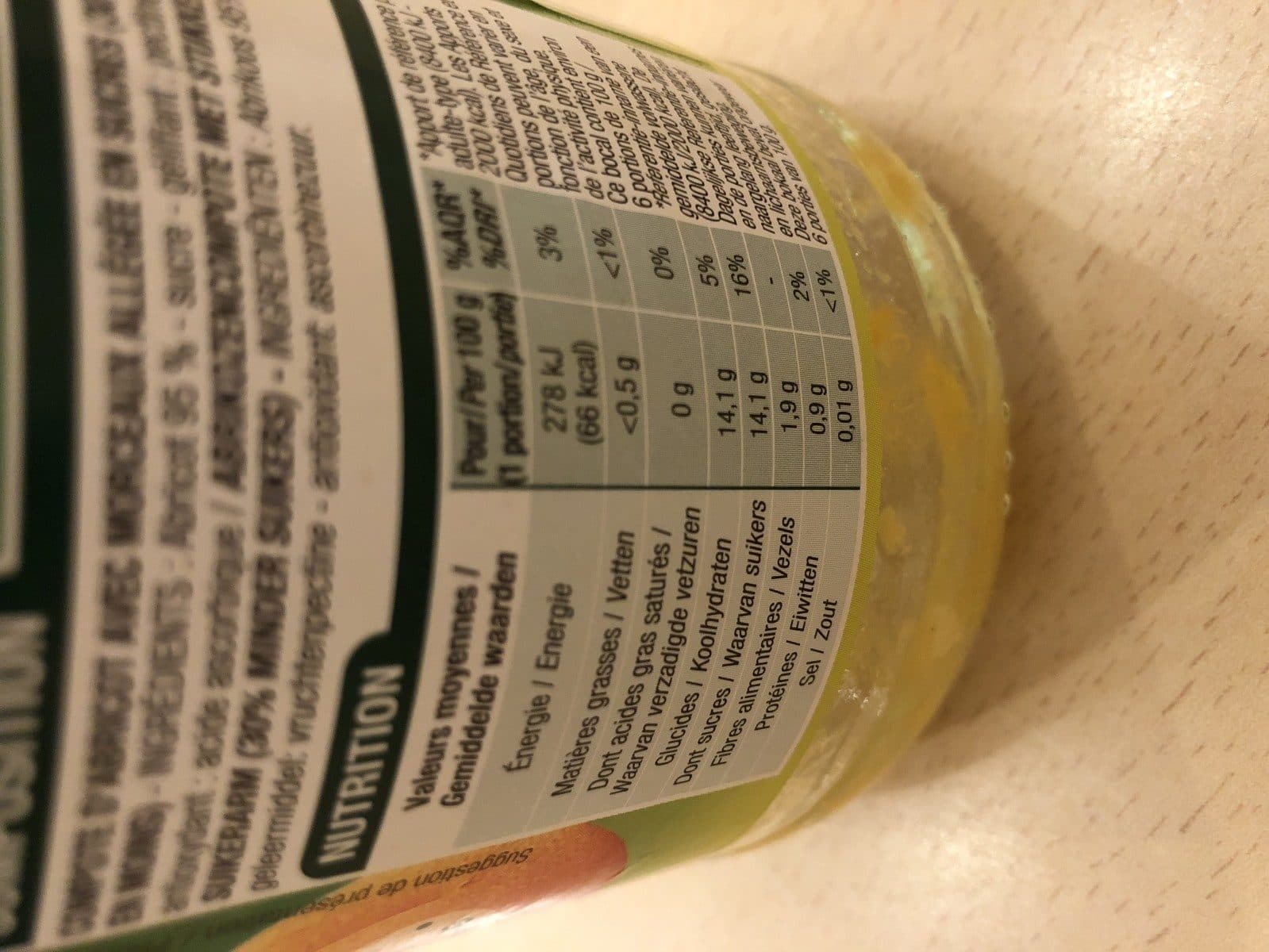 Cora Compote Abricot morceaux packshot