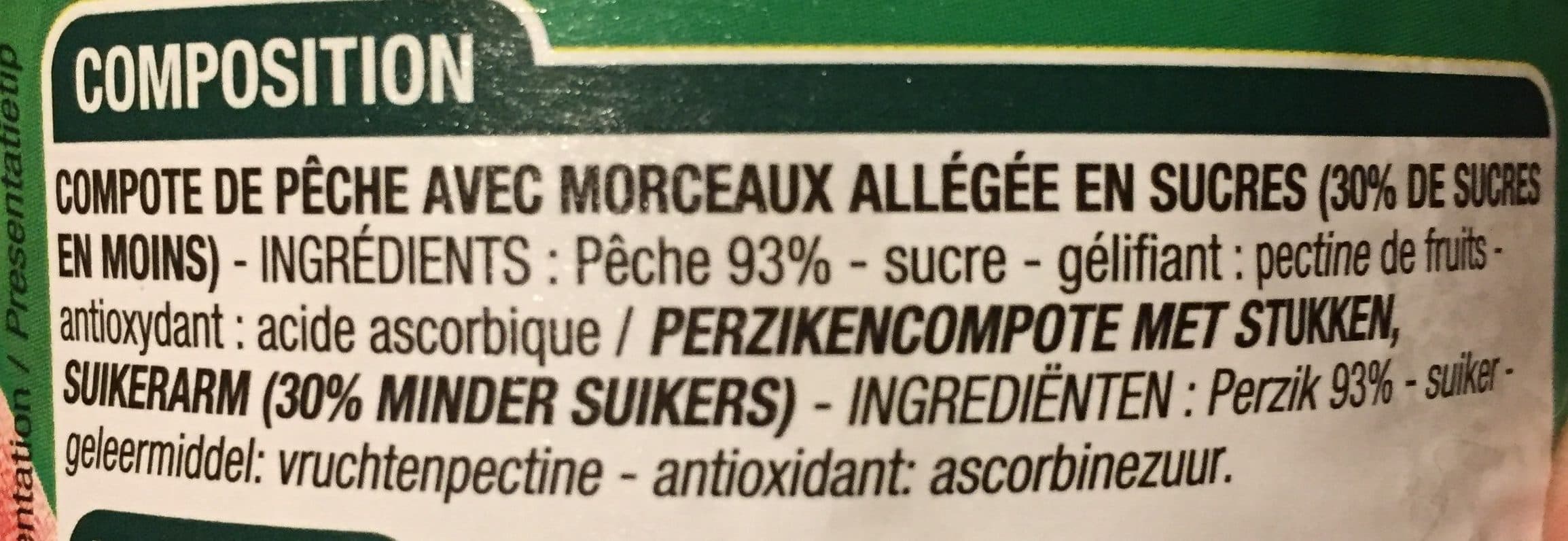 Cora Compote De Pêche Allégée packshot