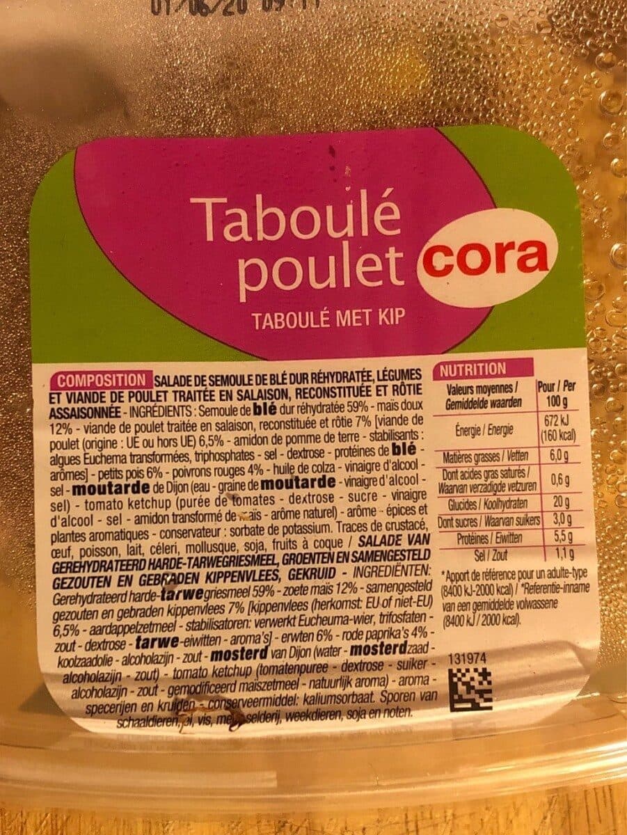 Cora Taboulé au Poulet packshot