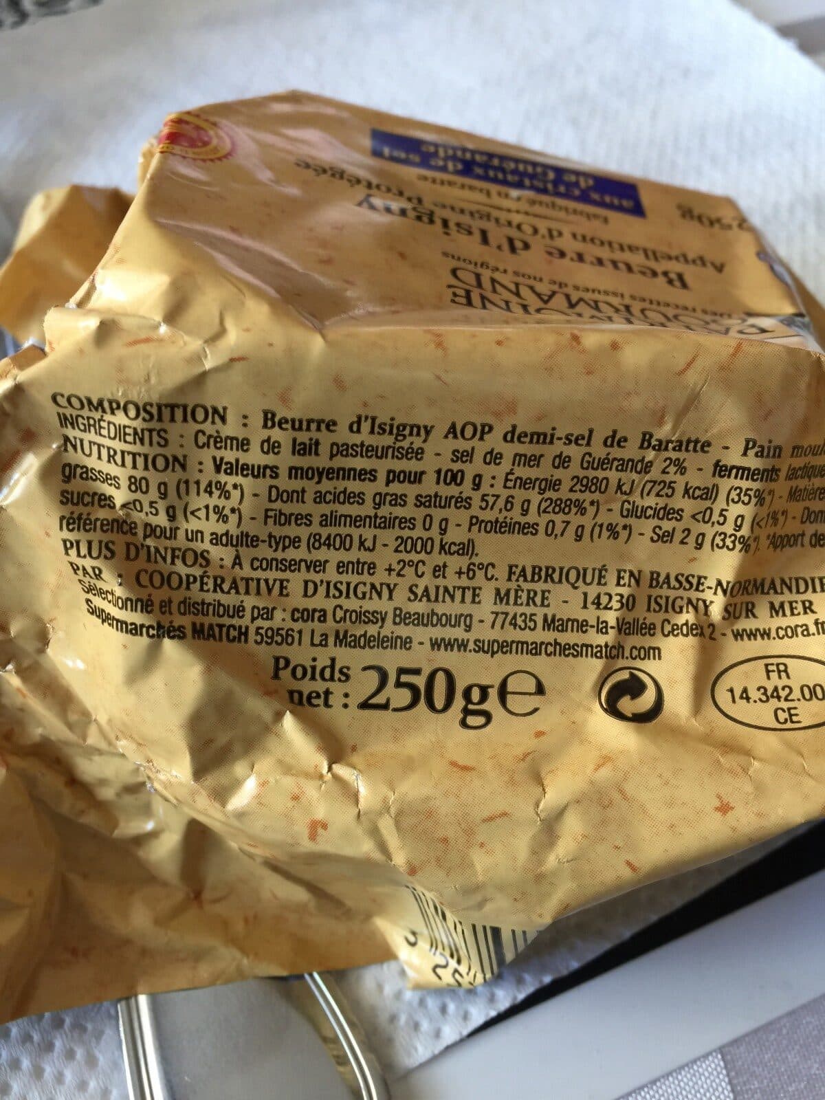 Patrimoine Gourmand Beurre d'Isigny packshot