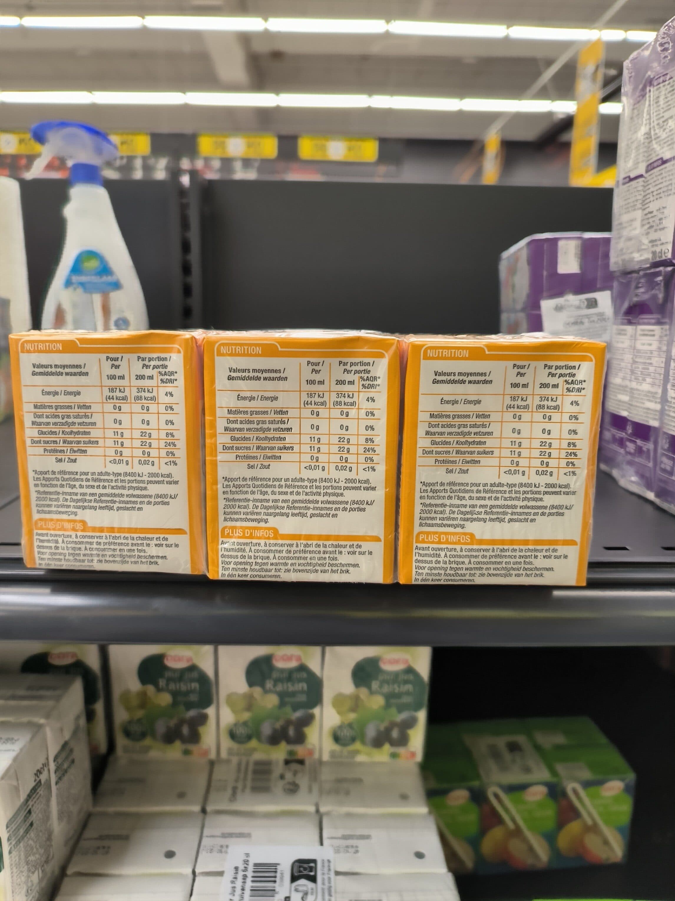 Cora Nectar Orange Banane, 6 Fois 20 Centilitres, Marque Cora packshot
