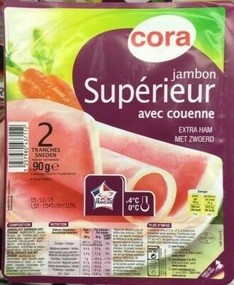 Cora Jambon supérieur avec couenne packshot