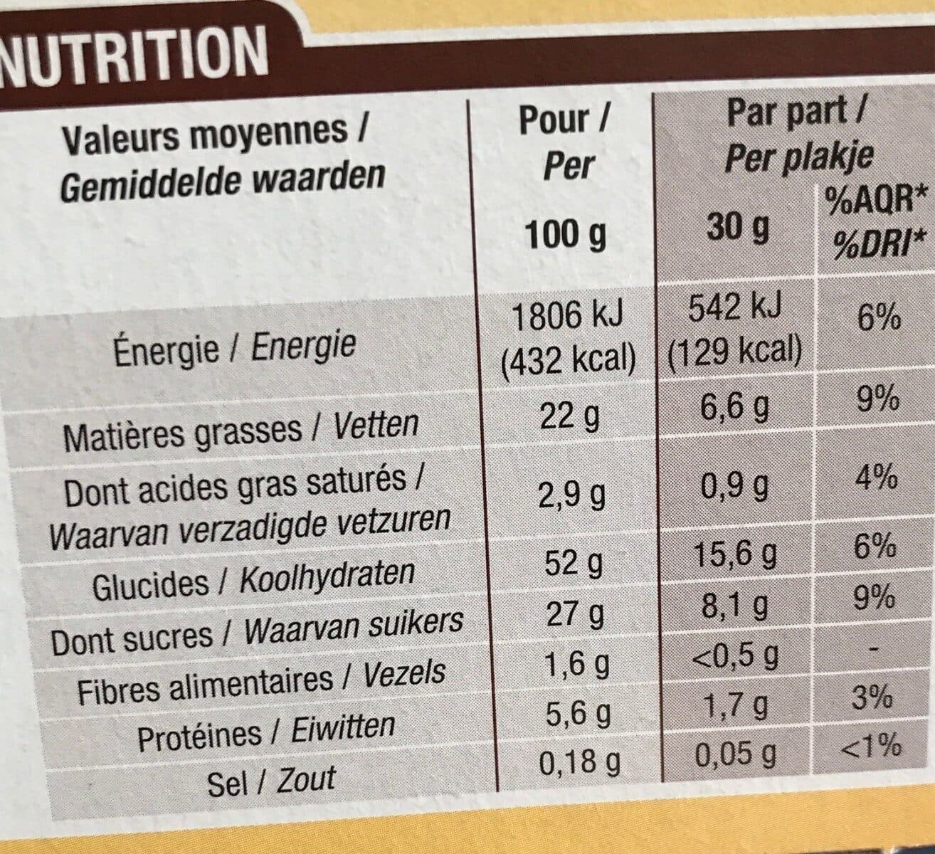 Cora Marbré au chocolat packshot