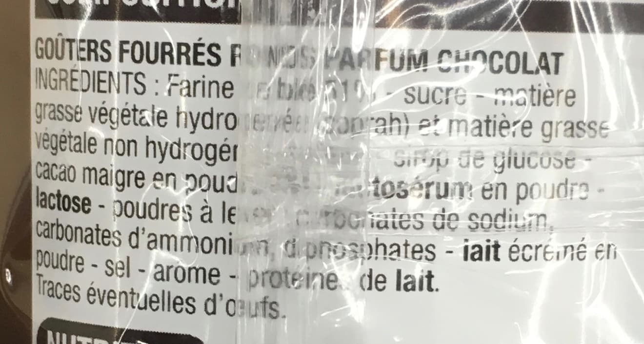 Cora Goûters fourrés parfum Chocolat packshot