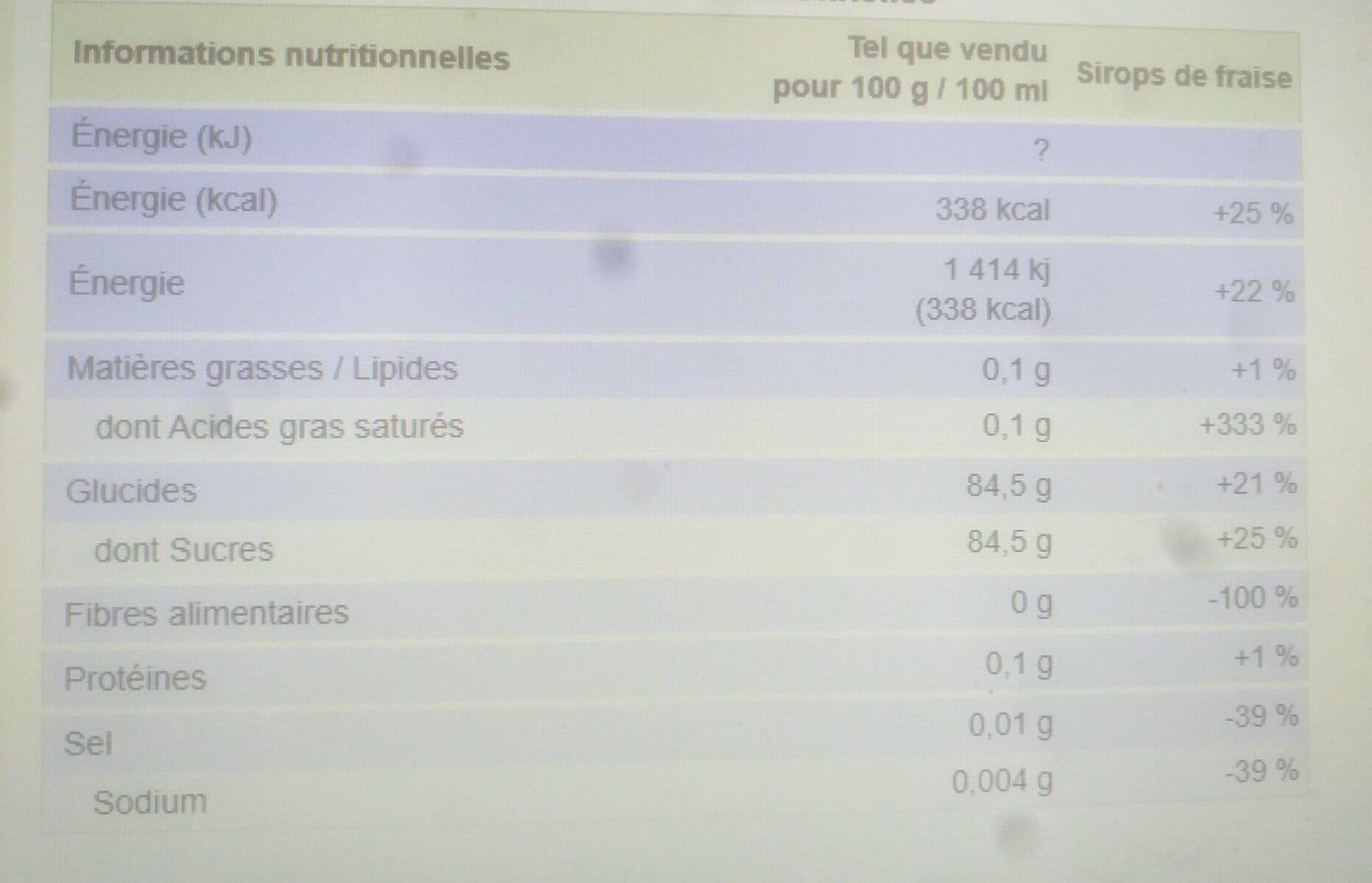 Cora Sirop de fraise U bio packshot