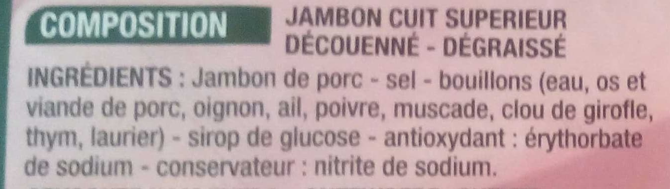 Cora Jambon supérieur sans couenne packshot