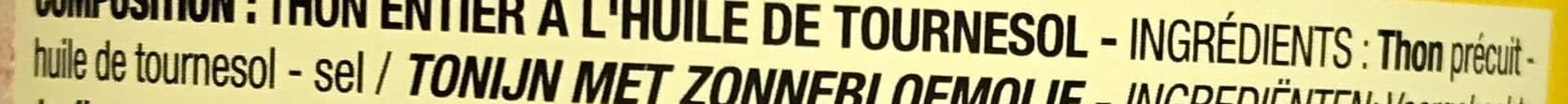 Cora Thon entier à l'huile de tournesol packshot