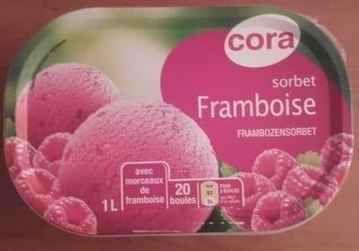 Cora Sorbet Framboise 1 Litre 1 Litre packshot