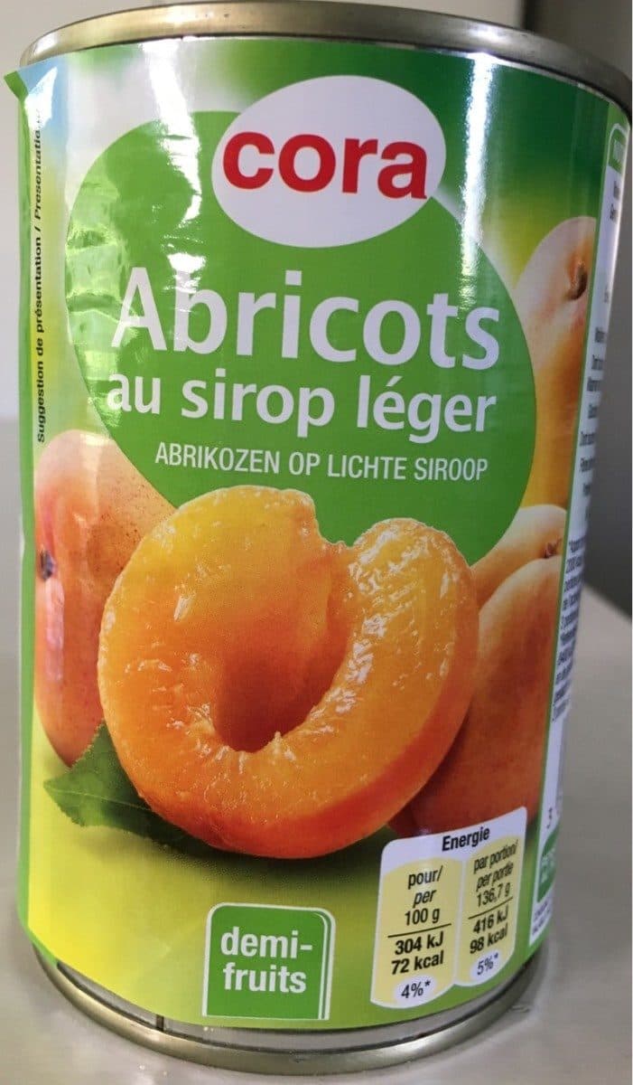 Cora Abricots au sirop léger packshot