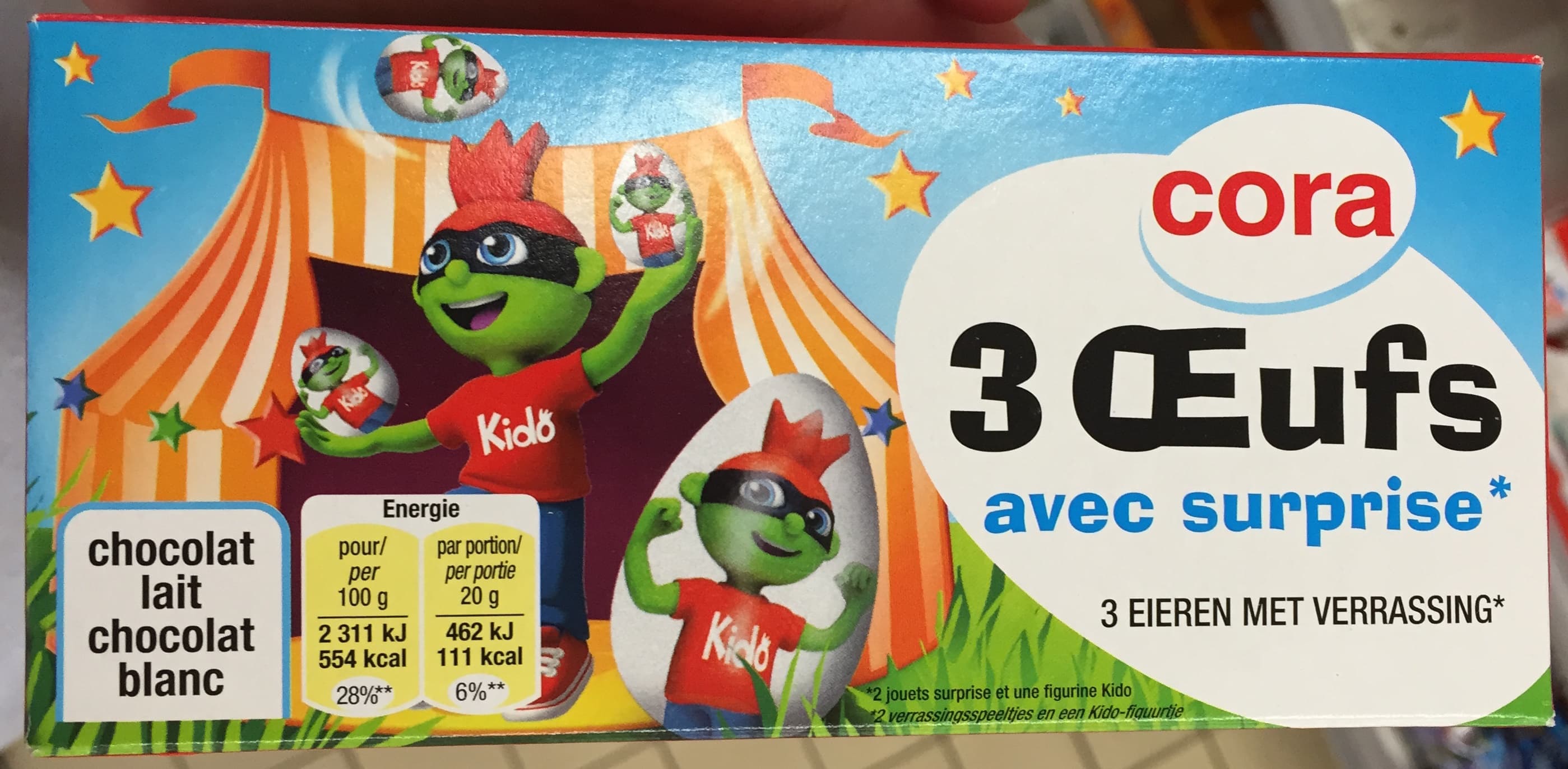 Cora 3 Œufs avec surprise packshot