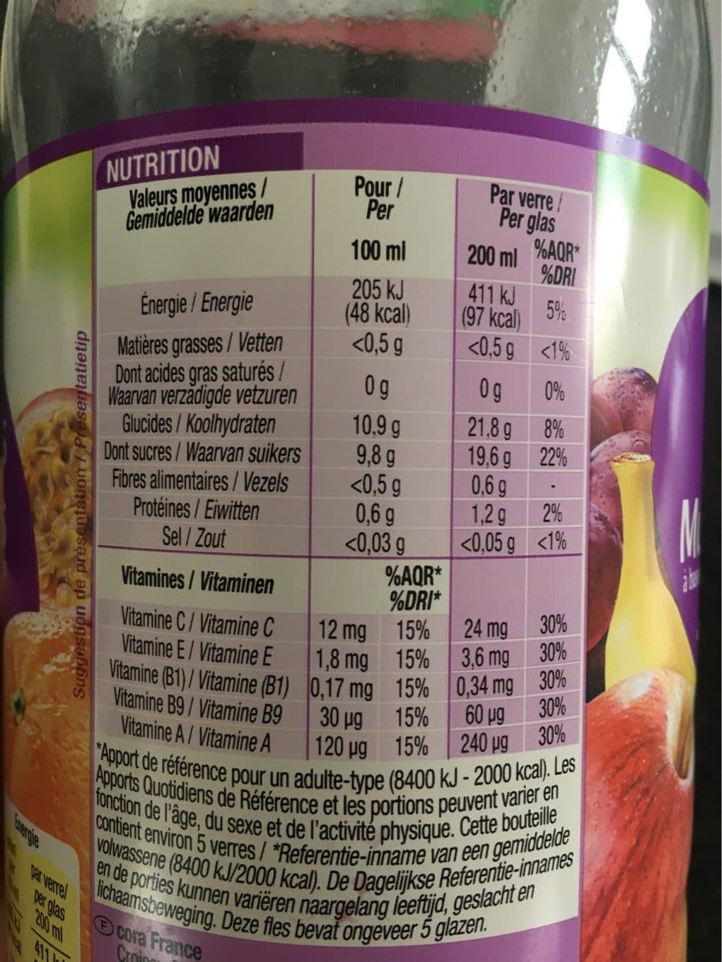 Cora Jus multifruits packshot