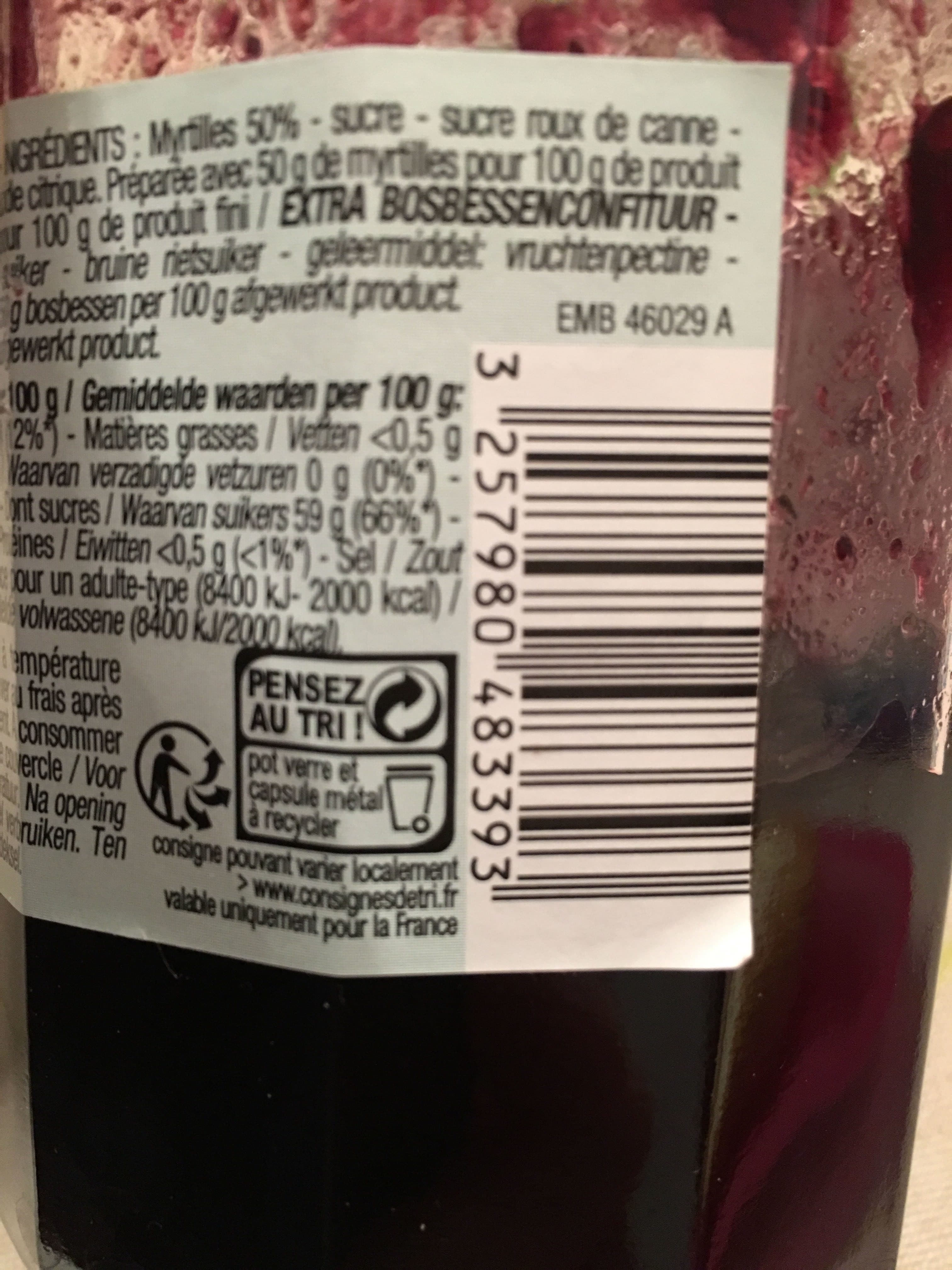 Cora Confiture Extra de Myrtilles packshot