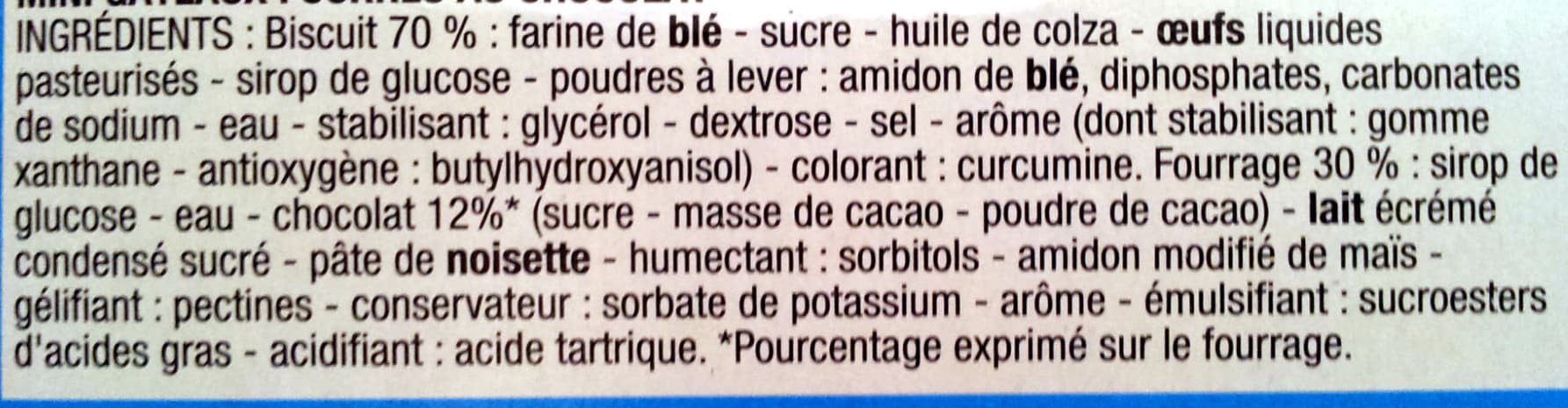 Cora Mini gâteaux fourrés chocolat packshot