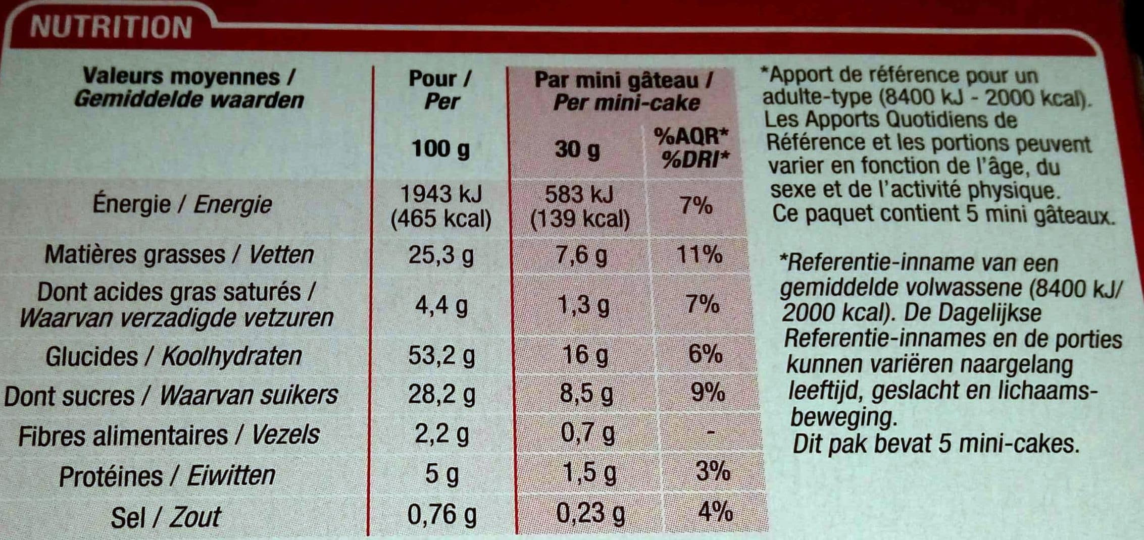 Cora Mini gâteaux pépites de chocolat packshot