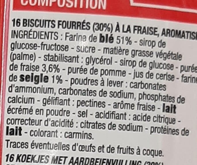 Cora Goûters fourrés parfum Fraise packshot