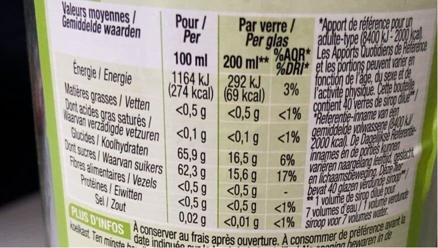 Cora Sirop De Citron Bidor Sans Conservateur, 1 Litre, Marque Cora packshot