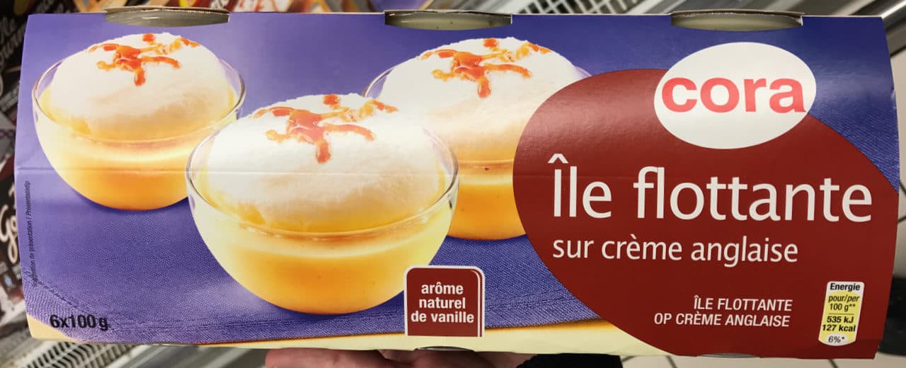 Cora Île flottante sur crème anglaise packshot