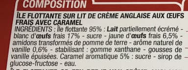Cora Île flottante sur crème anglaise packshot