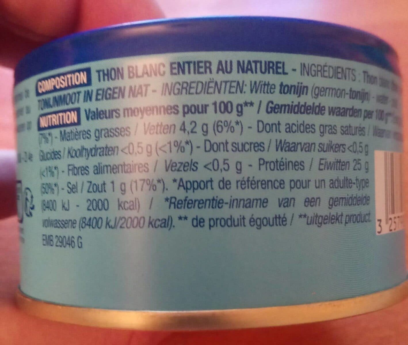 Cora Thon Blanc Germon Au Naturel packshot