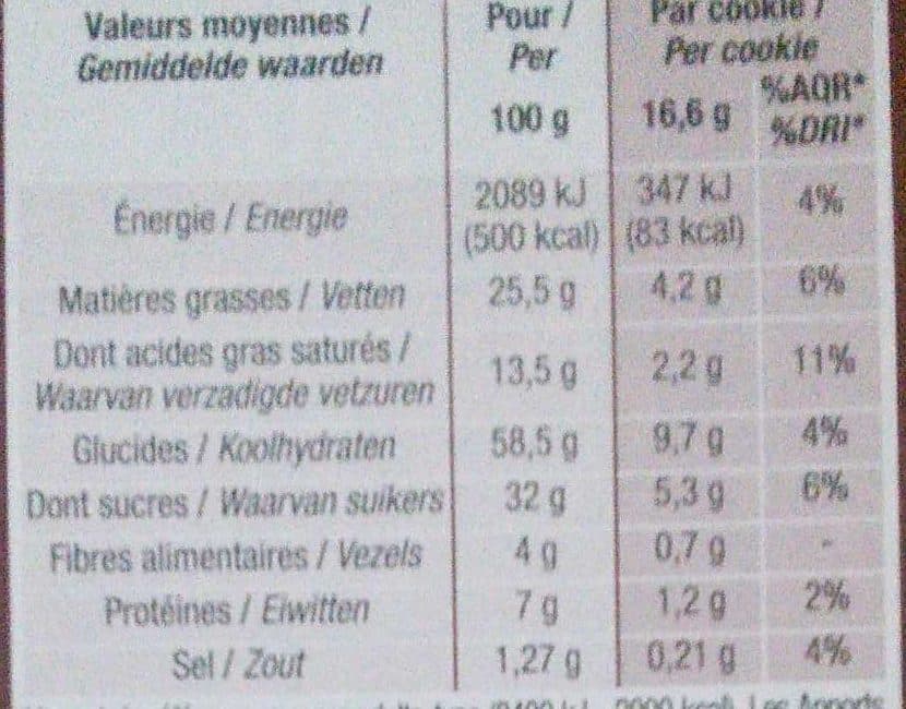 Cora Cookies tout chocolat packshot
