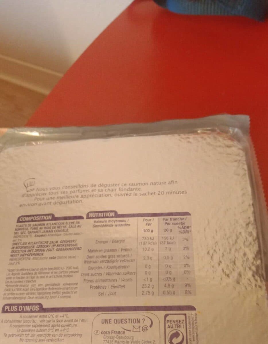 Cora Tranches Saumon Fumé Norvège Pour Toast packshot