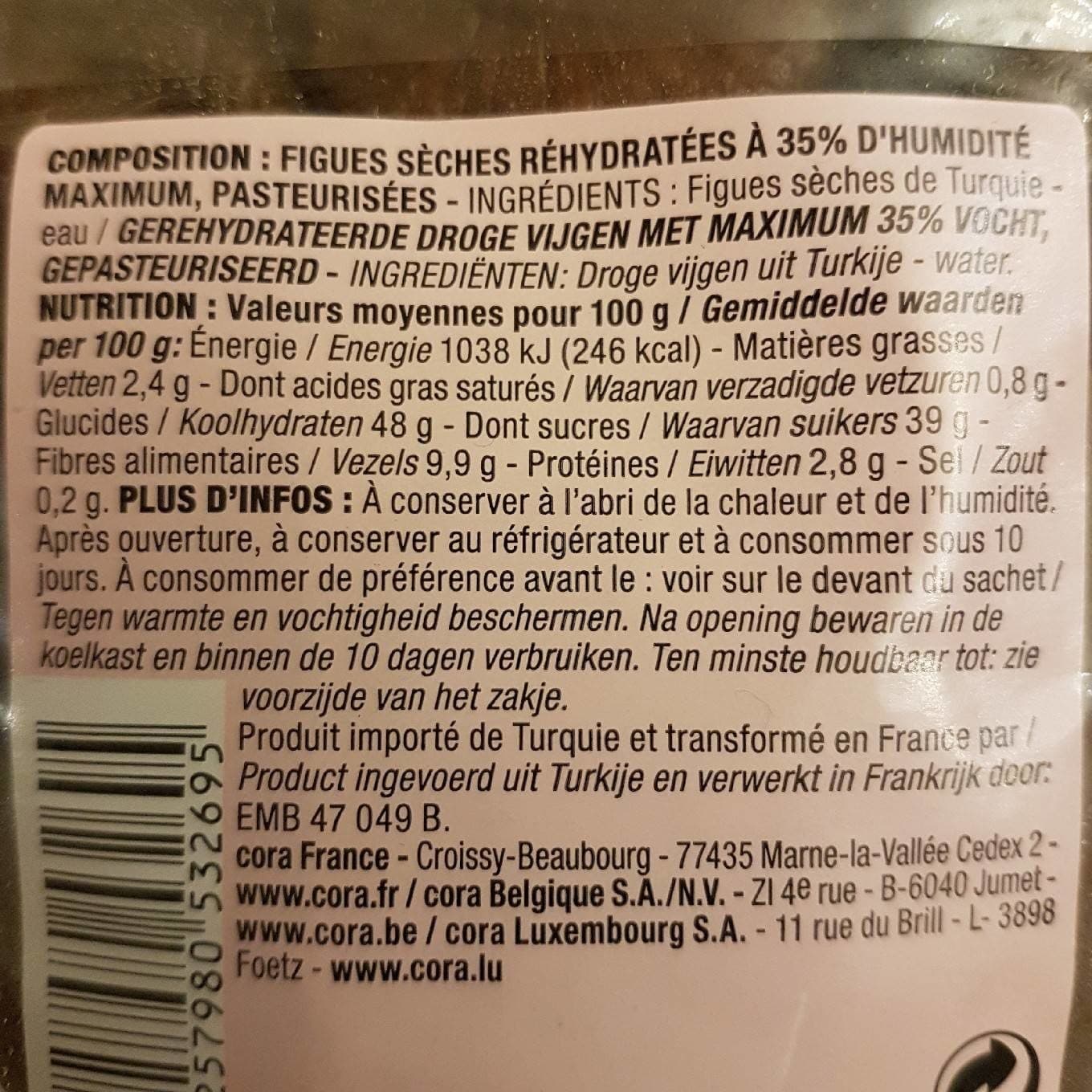 Cora Figues Moelleuses 250 Grammes packshot