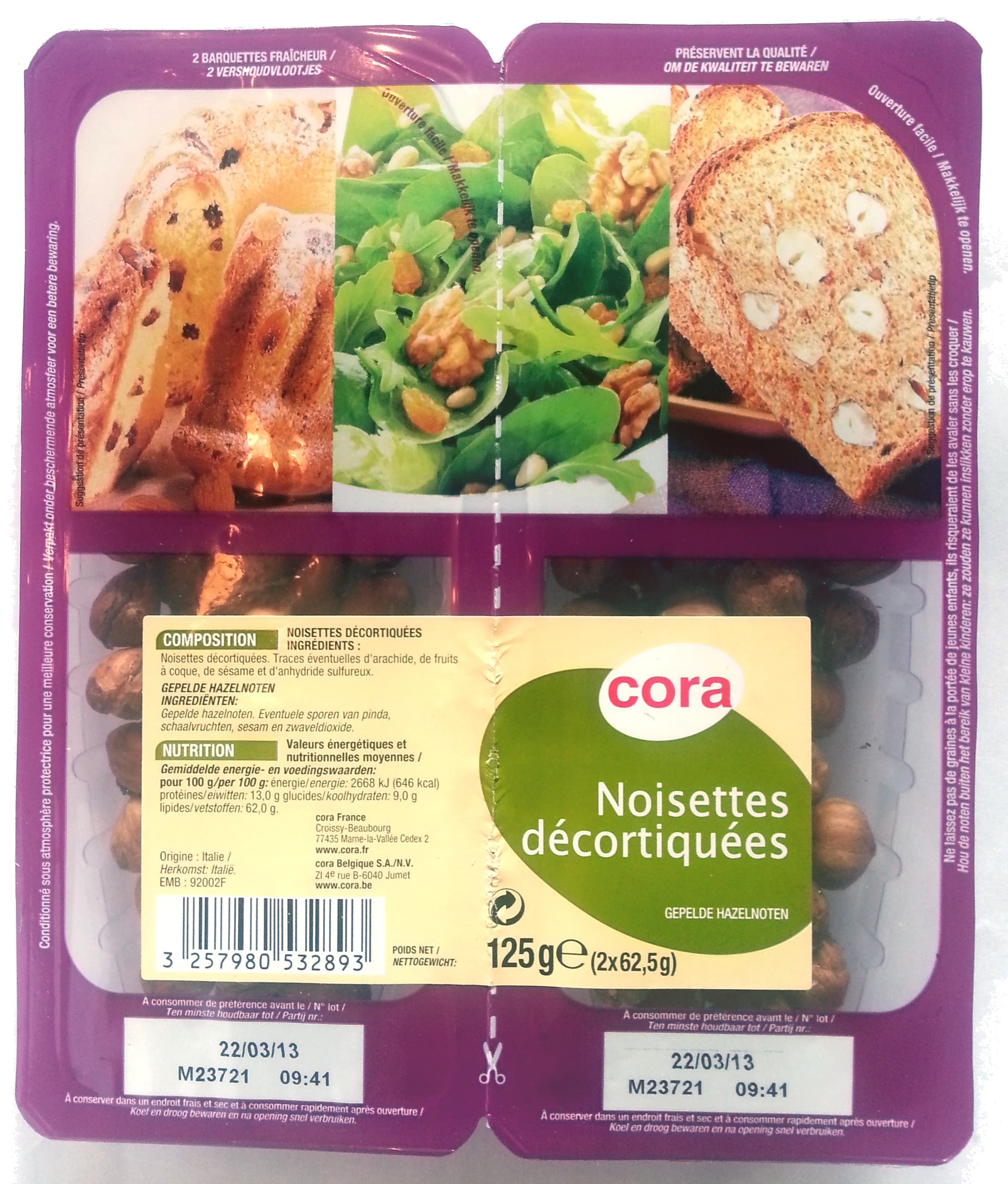 Cora Noisettes décortiquées packshot
