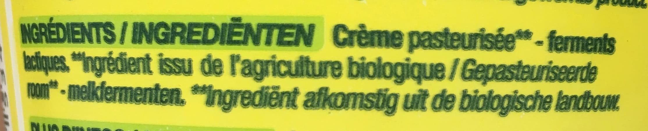 Nature Bio Crème fraîche épaisse packshot