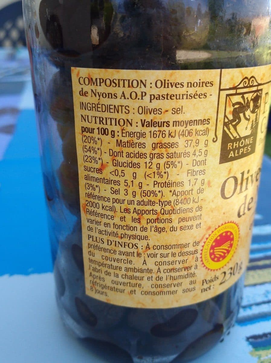 Patrimoine gourmand Patrimoine Gourmand Olives Noires De Nyons packshot