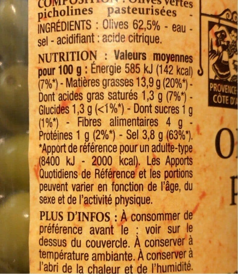 Patrimoine Gourmand Patrimoine Gourmand Olives Vertes Picholines packshot