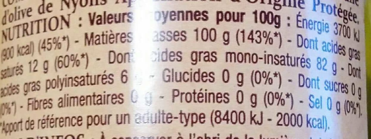 Patrimoine gourmand Huile d'olive de Nyons AOP packshot