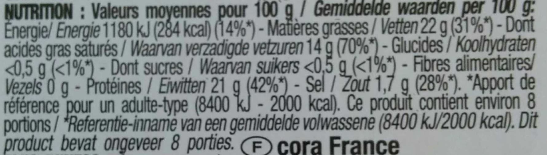 Cora Camembert d'Isigny (22% MG) packshot