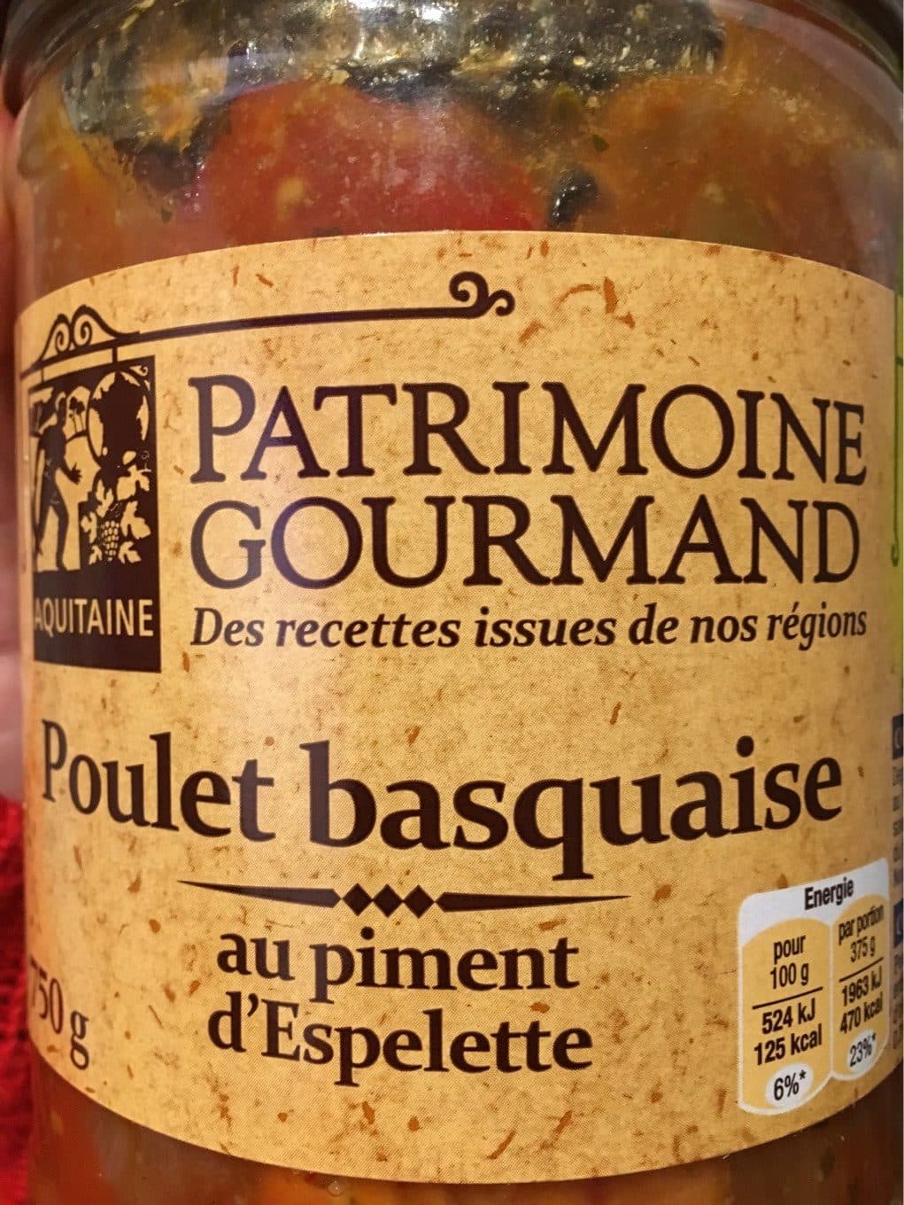 Patrimoine gourmand Poulet basquaise packshot