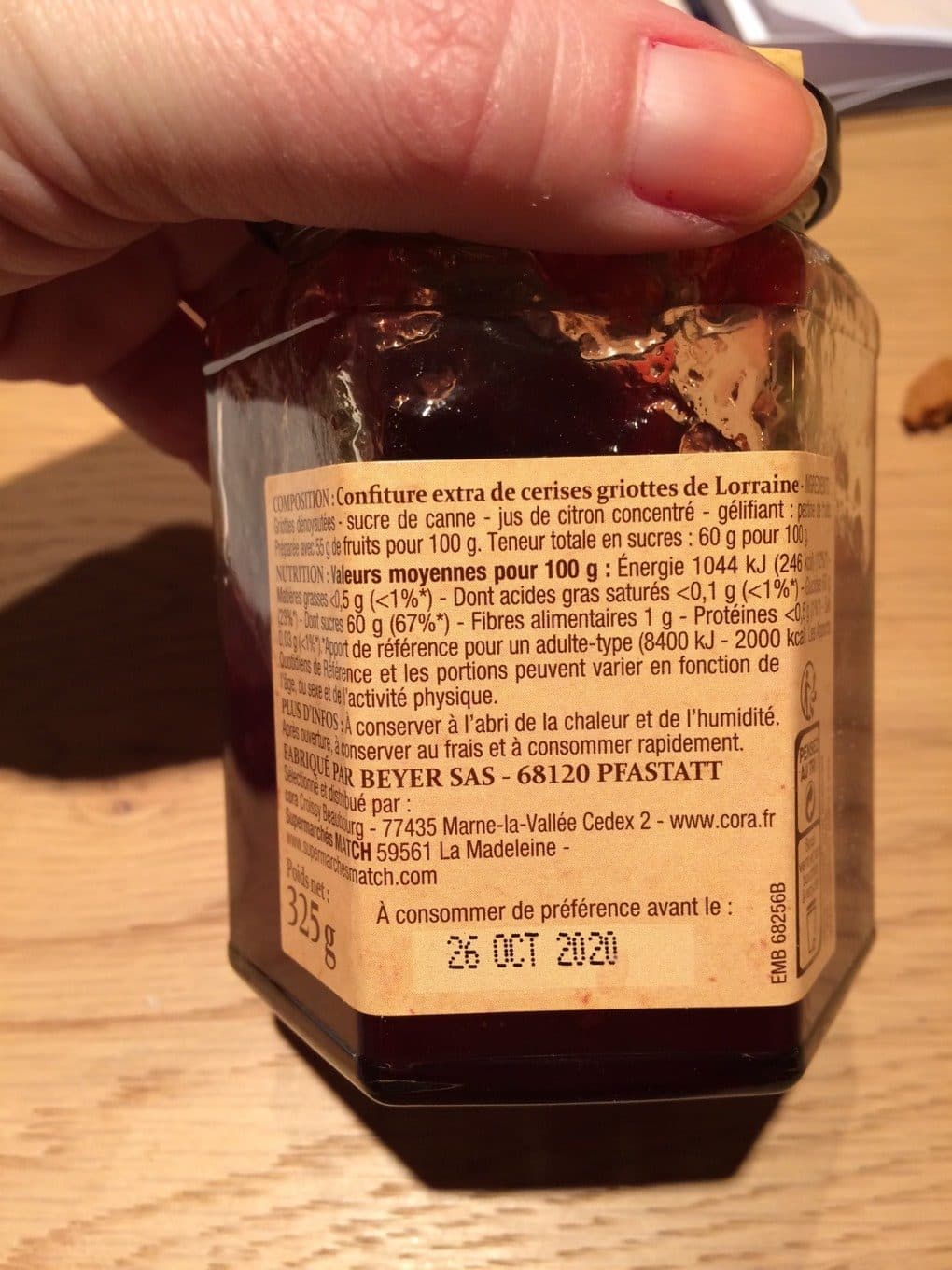 Patrimoine gourmand Confiture Cerises Griottes De Lorraine packshot
