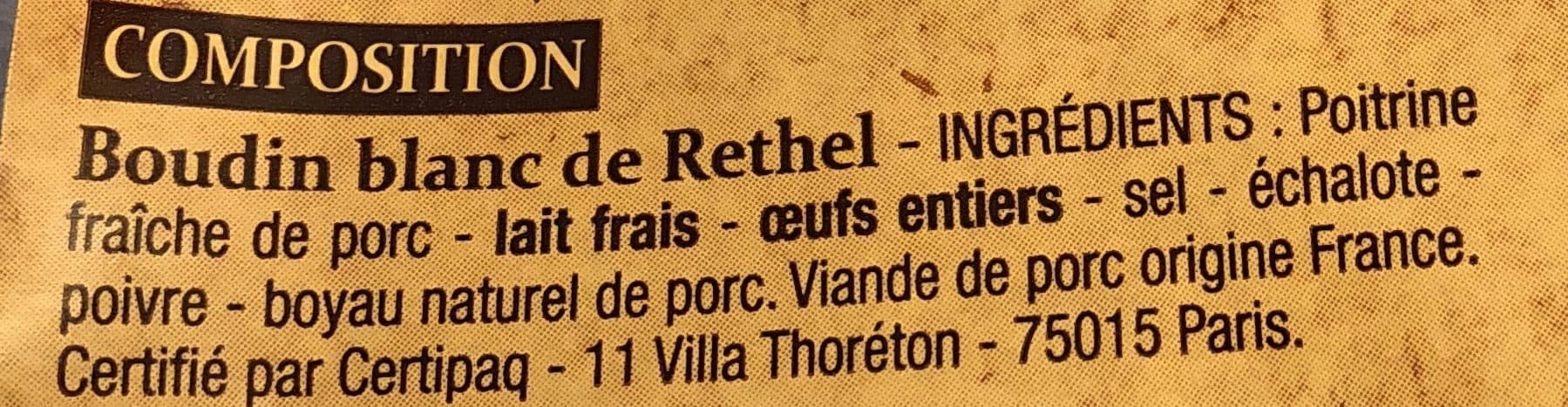 Patrimoine Gourmand Boudin blanc de Rethel packshot