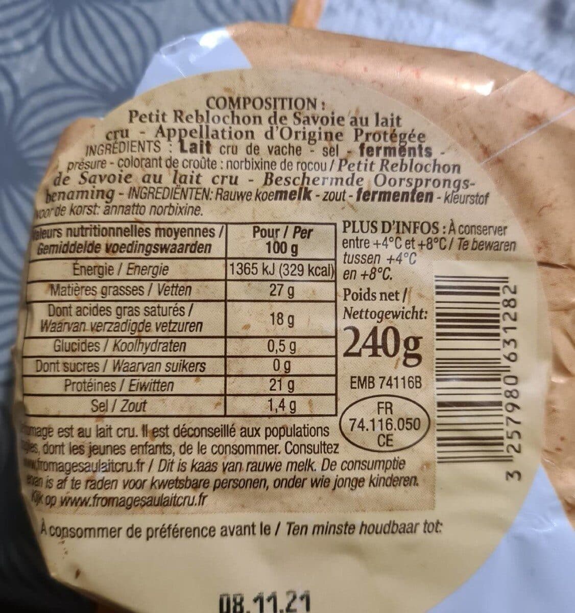 Patrimoine Gourmand Petit Reblochon de Savoie packshot