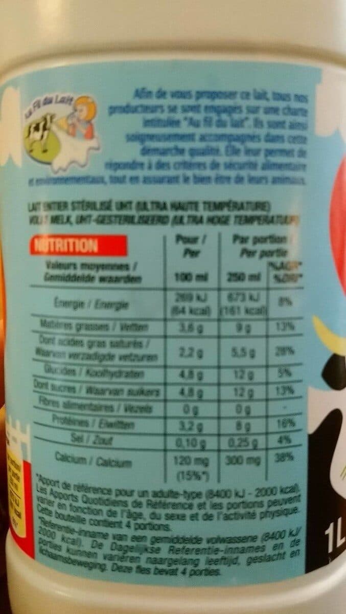 Cora Lait Entier packshot