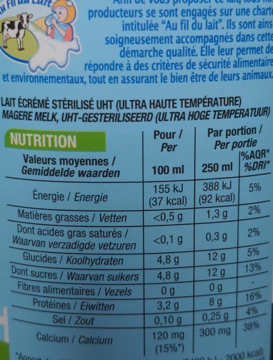 Cora Lait écrémé Uht packshot