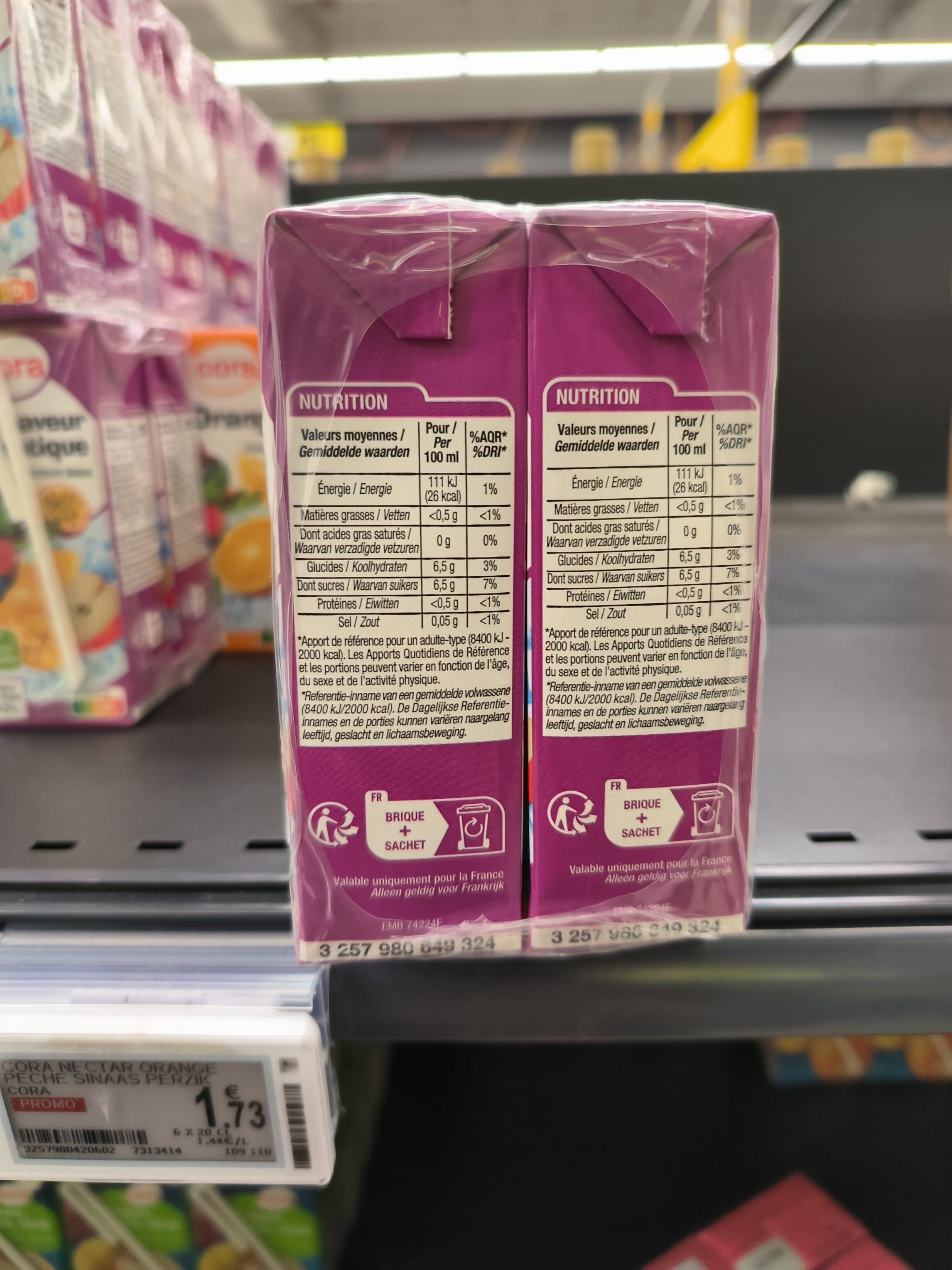 Cora Boisson Exotique, Pack De 6 Fois 20 Centilitres, Marque Cora packshot