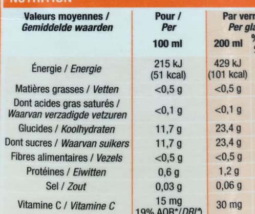 Cora Pur jus Clémentine packshot
