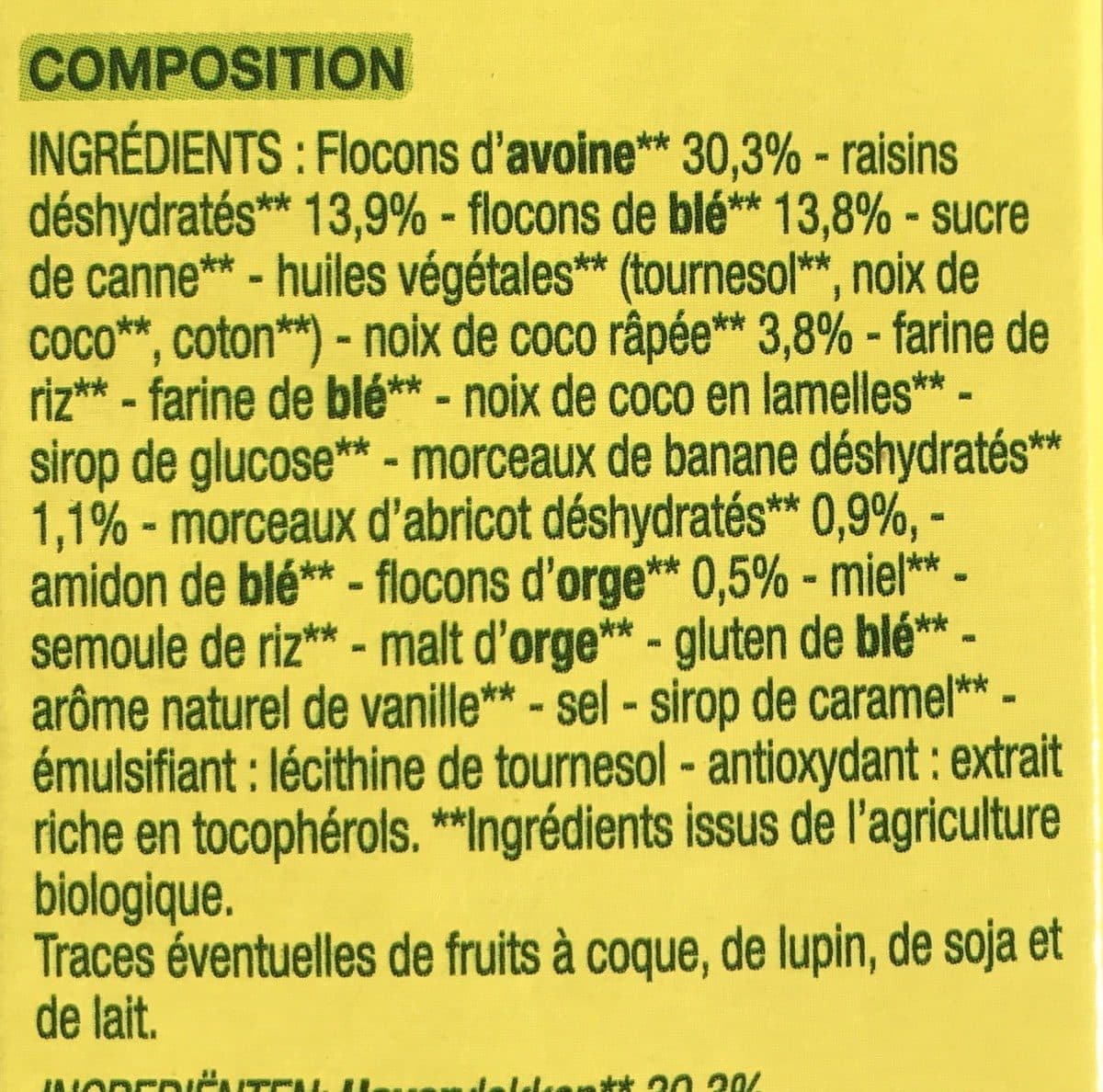 Nature Bio Muesli croustillant aux fruits bio packshot