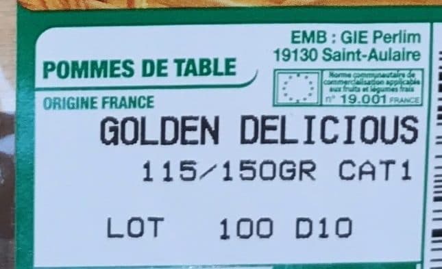 Cora Pomme du Limousin AOP packshot